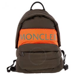 Olive Down Backpack With Logo