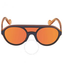 Orange Round Unisex Sunglasses