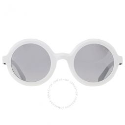 Orbit Silver Mirror Round Ladies Sunglasses