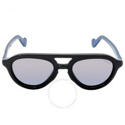 Polarized Smoke Blue Mirrored Pilot Unisex Sunglasses