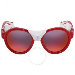 Red Mirror Round Unisex Sunglasses