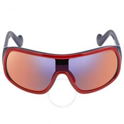 Red Multicolor Shield Unisex Sunglasses