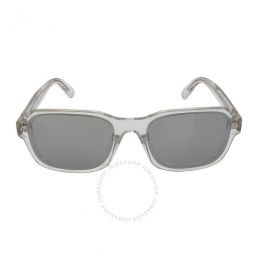 Silver Mirror Rectangular Mens Sunglasses