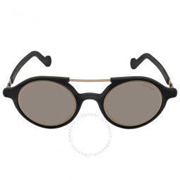 Silver Mirror Round Unisex Sunglasses