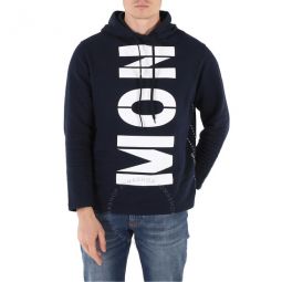 X Craig Green Mens Navy Logo Print Hooded Sweatshirt, Size Medium