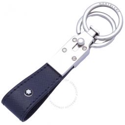 Sartorial Blue Leather Loop Key Fob