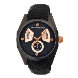 M34 Series Multi-Function Black Dial Black Silicone Mens Watch