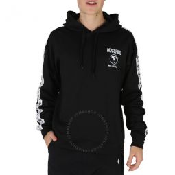 Fantasy Print Black Logo Tape Technical Strech Fleece Sweatshirt, Brand Size 52 (US Size 42)