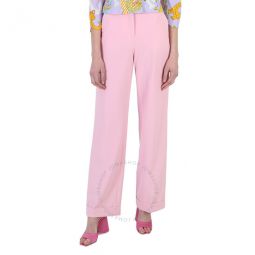 Ladies Pink Straight-Leg Trousers, Brand Size 36 (US Size 2)