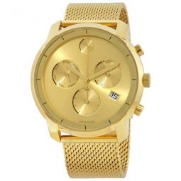 Bold Chronograph Gold Dial Mens Watch