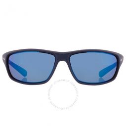 Blue Flash Wrap Mens Sunglasses