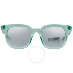 Silver Mirror Rectangular Unisex Sunglasses