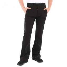 Black Logo Tailored Trousers, Brand Size 46 (Waist Size 30)