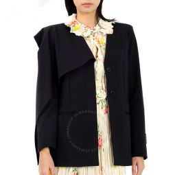 Ladies Black Formal Bandana Jacket, Brand Size 42 (US Size 8)