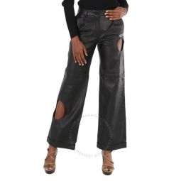 Meteor Straight-Leg Trousers in Black, Brand Size 40 (US Size 8)
