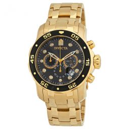 Open Box - Pro Diver Chronograph Charcoal Dial Gold Ion-plated Mens Watch