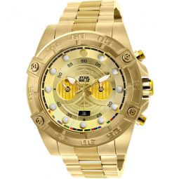 Open Box - Star Wars C-3PO Chronograph Gold Dial Mens Watch