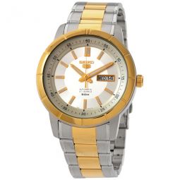 Open Box - Silver Dial Automatic Two Tone Mens Watch