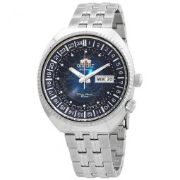 World Map Revival Automatic Blue Dial Mens Watch