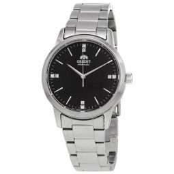 Contemporary Automatic Crystal Black Dial Ladies Watch