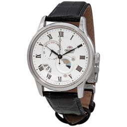 Sun and Moon Automatic White Dial Mens Watch