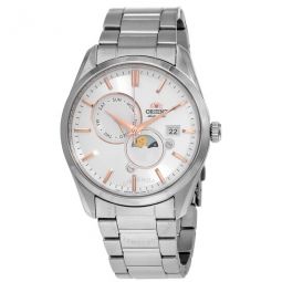 Sun and Moon Automatic White Dial Mens Watch