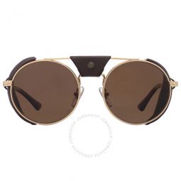 Polarized Brown Round Unisex Sunglasses
