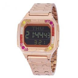 Hyper Shock Quartz Digital Crystal Black Dial Unisex Watch