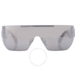 Silver Mirror Shield Ladies Sunglasses