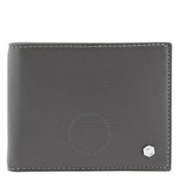 Slim Leather Wallet- Grey