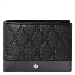 Two-Tone Leather Wallet- Black/Grey