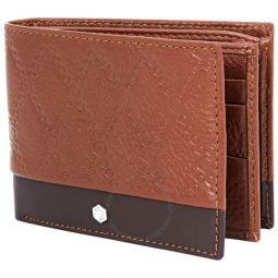 Two-Tone Leather Wallet- Tan/Brown
