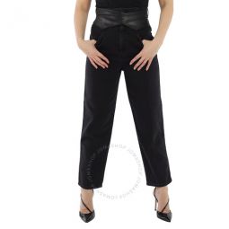 Ladies Black Shelby Slim-fit Trousers, Waist Size 27