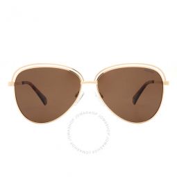 Core Polarized Brown Butterfly Ladies Sunglasses