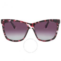 Core Polarized Burgundy Gradient Cat Eye Ladies Sunglasses