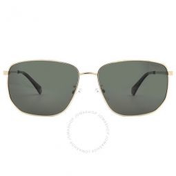 Core Polarized Green Rectangular Mens Sunglasses