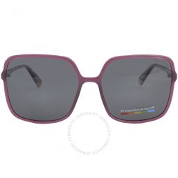 Core Polarized Grey Square Ladies Sunglasses