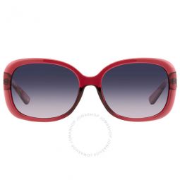 Polarized Blue Gradient Oval Ladies Sunglasses