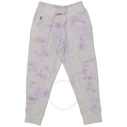 Kids Tie-Dye Print Cotton Sweatpants, Size 4T