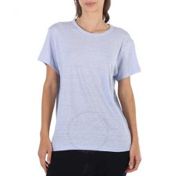 Ladies Blue Crew Neck T-shirt, Size Medium