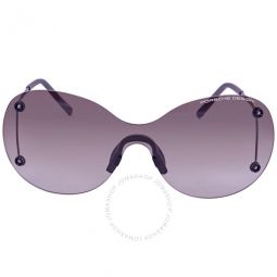 Brown Gradient Shield Unisex Sunglasses