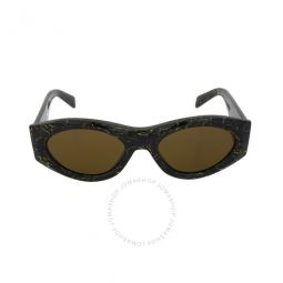 Dark Brown Oval Ladies Sunglasses
