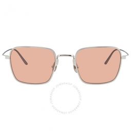 Dark Pink Square Ladies Titanium Sunglasses