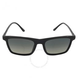 Grey Gradient Rectangular Mens Sunglasses