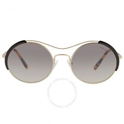 Grey Gradient Silver Mirror Oval Mens Sunglasses