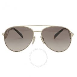 Light Brown Gradient Light Gray Pilot Ladies Sunglasses