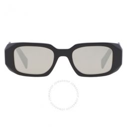 Light Grey Mirror Silver Geometric Ladies Sunglasses