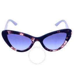 Light Violet Gradient Blue Cat Eye Ladies Sunglasses