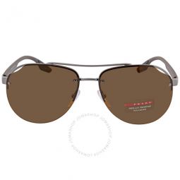 Polarized Brown Pilot Mens Sunglasses