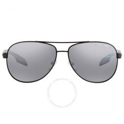 Polarized Grey Mirror Silver Gradient Pilot Mens Sunglasses